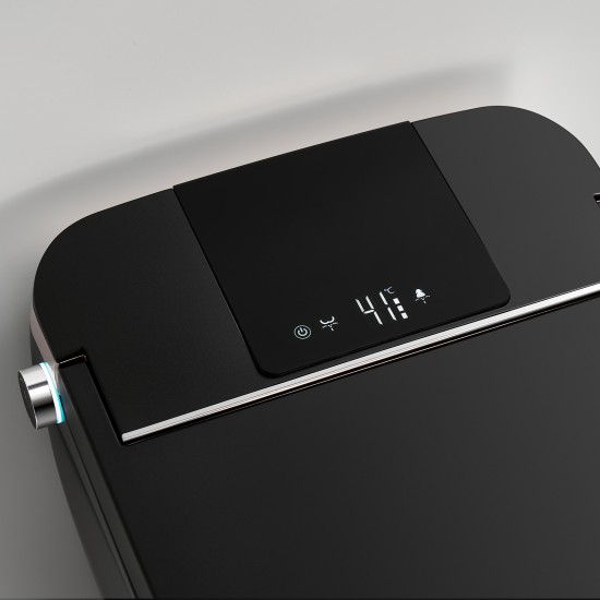 690x395x490mm One Piece Intelligent Electric Smart Toilet Automatic Instant Heating Matt Black